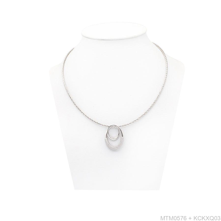 Dây Cổ Vàng Trắng 18K - MTM0576 + KCKXQ03