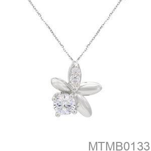 Mặt Dây Nữ Vàng Trắng 10K(417) Đính Đá CZ - MTMB0133