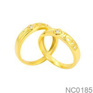 Nhẫn Cưới Vàng Vàng 610 - NC0185