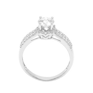 Nhẫn Cầu Hôn Vàng Trắng 10K - NLV02