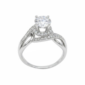Nhẫn Cầu Hôn  Vàng Trắng 10K Đính Đá CZ - NLV05