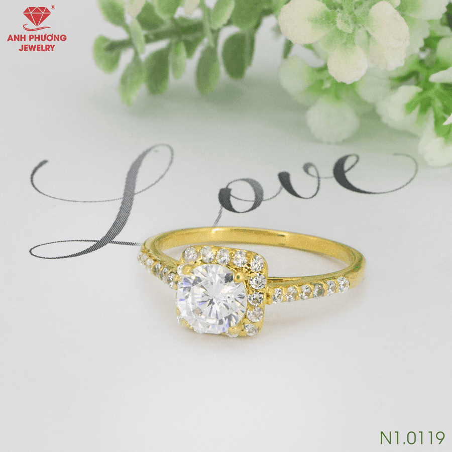 N1.0119 Nhẫn đính hôn vàng 18k