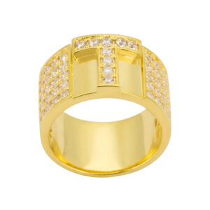 Nhẫn Nam Chữ T Vàng Vàng 18K - N2.0131.1