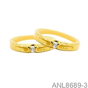 Nhẫn Cưới Vàng Vàng 18K(750) - ANL8689-3