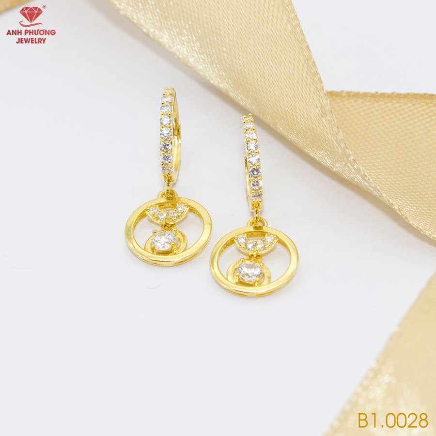 B1.0028 - Bông tai nữ vàng vàng 18k