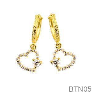 Bông Tai Vàng Vàng 18K(750) - BTN05