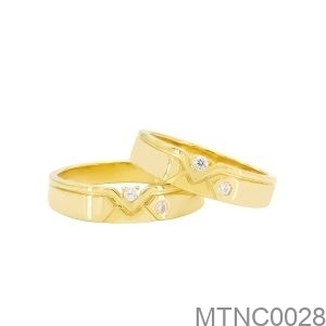 Nhẫn Cưới Vàng Vàng 18K(750) - MTNC0028