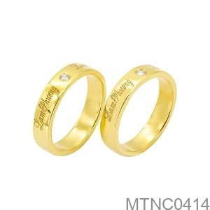 Nhẫn Cưới Vàng Vàng 18K(750) - MTNC0414