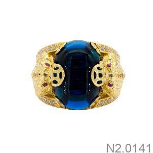 Nhẫn Nam Kiểu Cóc Vàng Vàng Vàng 18K - N2.0141