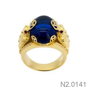 Nhẫn Nam Kiểu Cóc Vàng Vàng Vàng 18K(750) - N2.0141