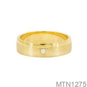 Nhẫn Nam Vàng Vàng 18K Đá Trắng - MTN1275