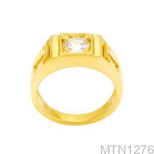 Nhẫn Nam Chữ T Vàng Vàng 18K(750) - MTN1276