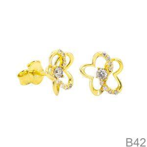 Bông Tai Vàng Vàng 18K(750) - B42