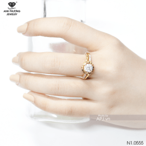 Nhẫn Cầu Hôn Vàng Vàng 18K(750) - N1.0555-1