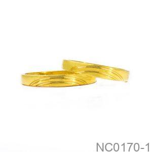 Nhẫn Cưới Vàng Vàng 18K Đính Đá Cz - NC0170-1