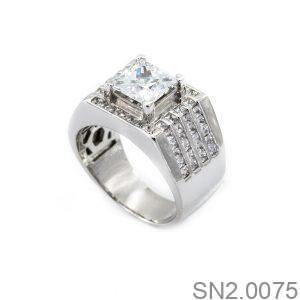 Nhẫn Bạc Nam Đính Đá CZ - SN2.0075