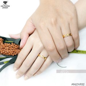 Nhẫn Cưới Vàng Vàng 18K(750) - ANLDVR32