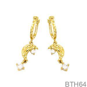 Bông Tai Vàng Vàng 18K(750) - BTH64