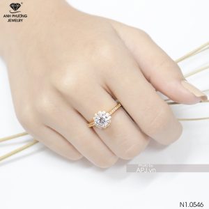 Nhẫn Cầu Hôn Vàng Vàng 610 - N1.0546-1
