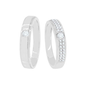 Nhẫn Cưới Vàng Trắng 610 - MTNC0461