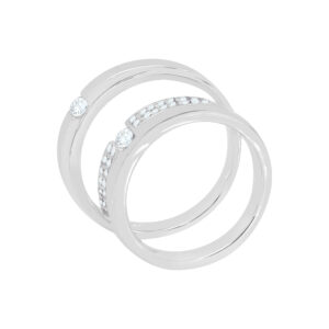 Nhẫn Cưới Vàng Trắng 610 - MTNC0461