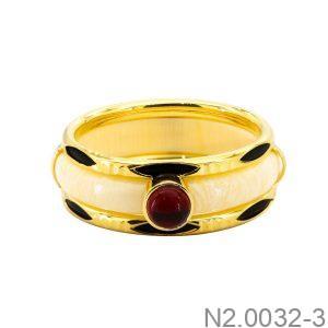 Nhẫn Nam Phong Thủy Vàng Vàng 10k Đá Đỏ- N2.0032-3