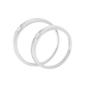 Nhẫn Cưới Vàng Trắng 10K - NC0045-1