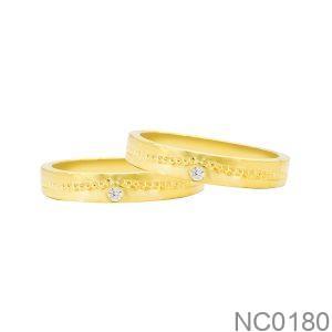 Nhẫn Cưới Vàng Vàng 18K(750) - NC0180