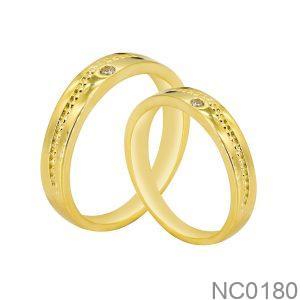 Nhẫn Cưới Vàng Vàng 18K(750) - NC0180