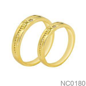 Nhẫn Cưới Vàng Vàng 18K(750) - NC0180