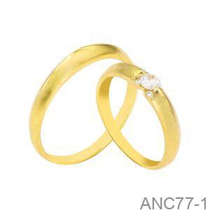 Nhẫn Cưới Vàng Vàng 18K(750) - ANC77-1