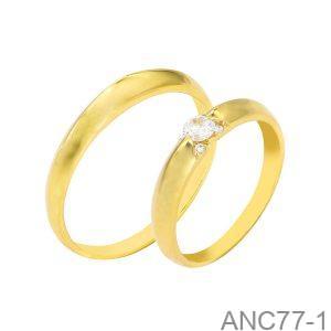 Nhẫn Cưới Vàng Vàng 18K(750) - ANC77-1