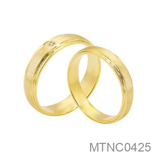 Nhẫn Cưới Vàng Vàng 18K - MTNC0425