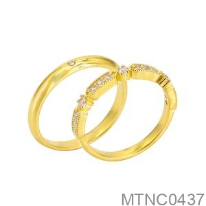 Nhẫn Cưới Vàng Vàng 18K - MTNC0437