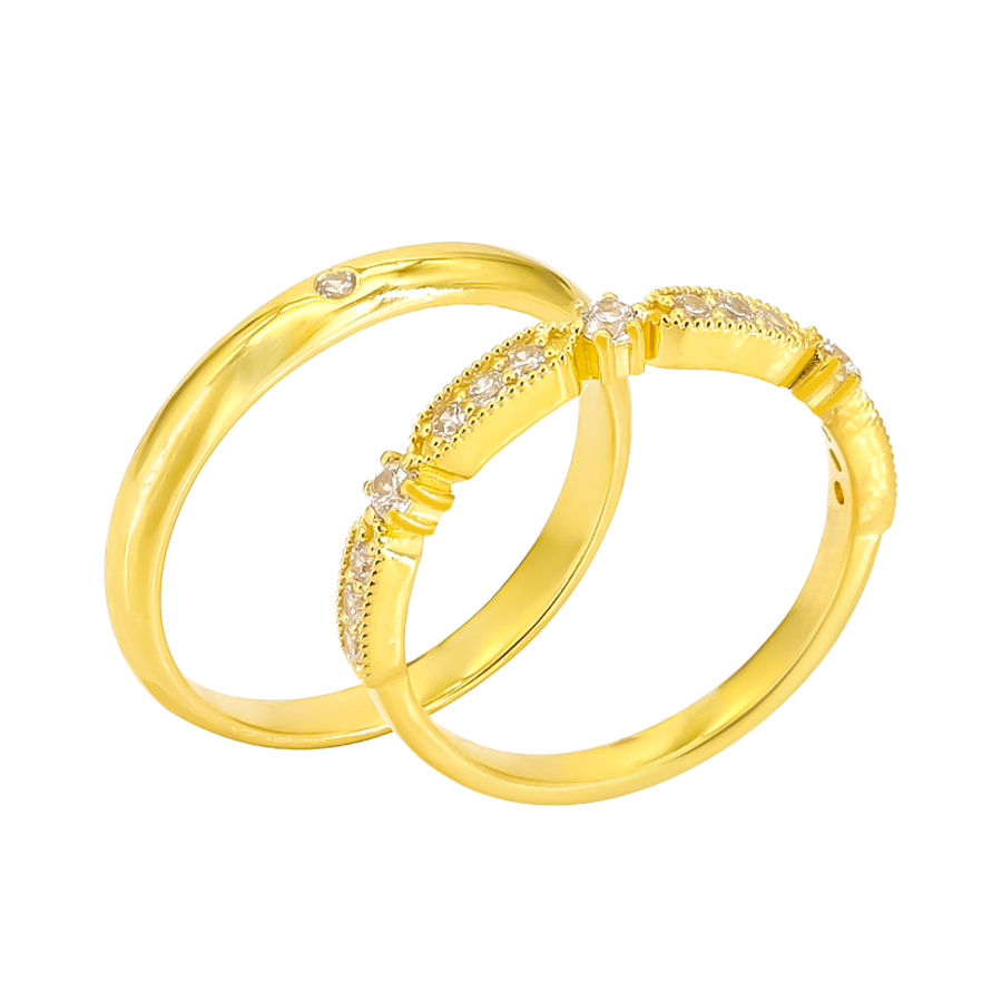 Nhẫn Cưới Vàng Vàng 18K - MTNC0437