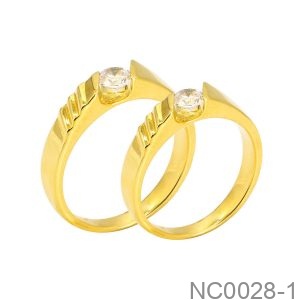 Nhẫn Cưới Vàng Vàng 18K - NC0028-1