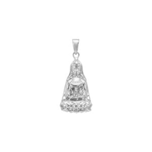 Mặt Dây Quan Thế Âm Vàng Trắng 18K (750) - MTM0614