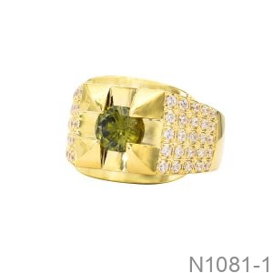 Nhẫn Nam Vàng Vàng 18K(750) - N1081-1