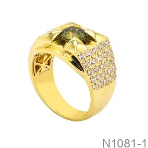 Nhẫn Nam Vàng Vàng 18K(750) - N1081-1