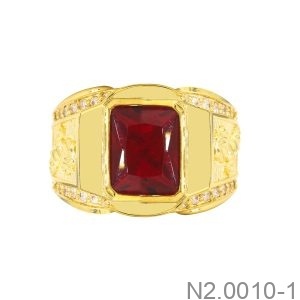 Nhẫn Nam Vàng Vàng 18K(750) - N2.0010-1