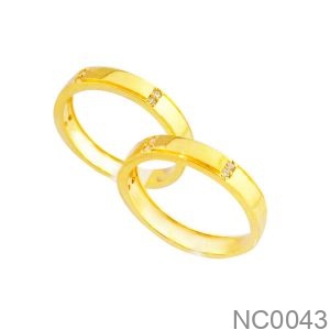 Nhẫn Cưới Vàng Vàng 18K(750) - NC0043