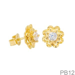 Bông Tai Vàng Vàng 18K - PB12