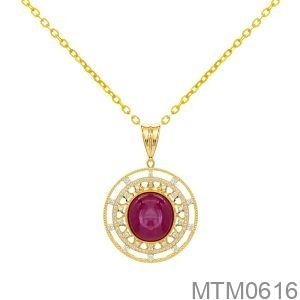 Mặt Nữ Vàng Vàng 18K(750) - MTM0616