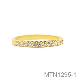 Nhẫn Nữ Vàng Vàng 18K Đá Trắng - MTN1295-1