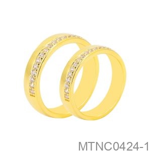 Nhẫn Cưới Vàng Vàng 18K - MTNC0424-1