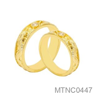 Nhẫn Cưới Rồng Phụng Vàng Vàng 18K - MTNC0447