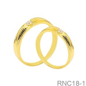 Nhẫn Cưới Vàng Vàng 18K(750) - RNC18-1