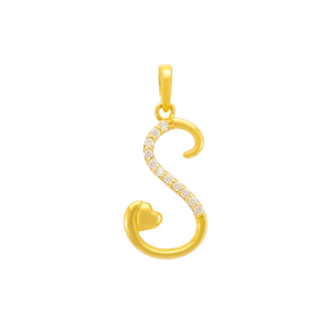 Mặt Nữ Chữ S Vàng 18K - M372