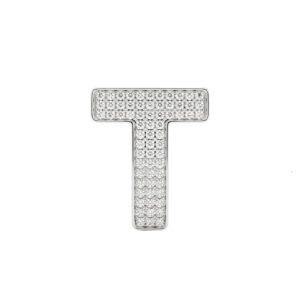 Mặt Nữ Chữ T Vàng Trắng 18K - MTM0622