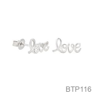 Bông Tai Vàng Trắng 18K(750) - BTP116